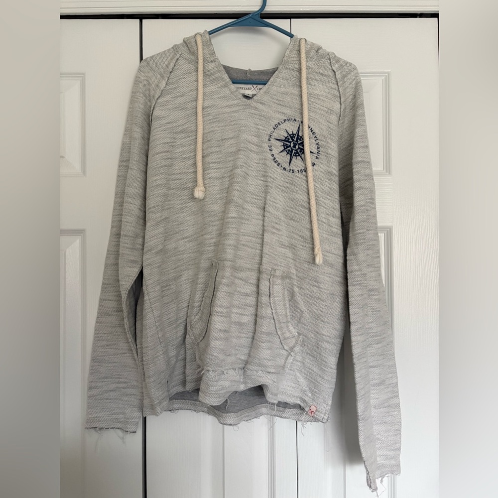 Casual Light Gray Hooded Sweater